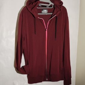 American Eagle Hoodie with Pink Zipper Size Large